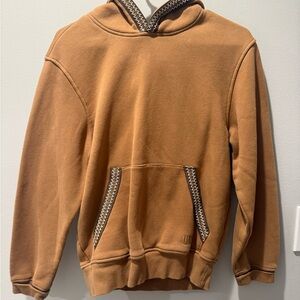 UGG Tan Hooded Jacket with Patterned Trim